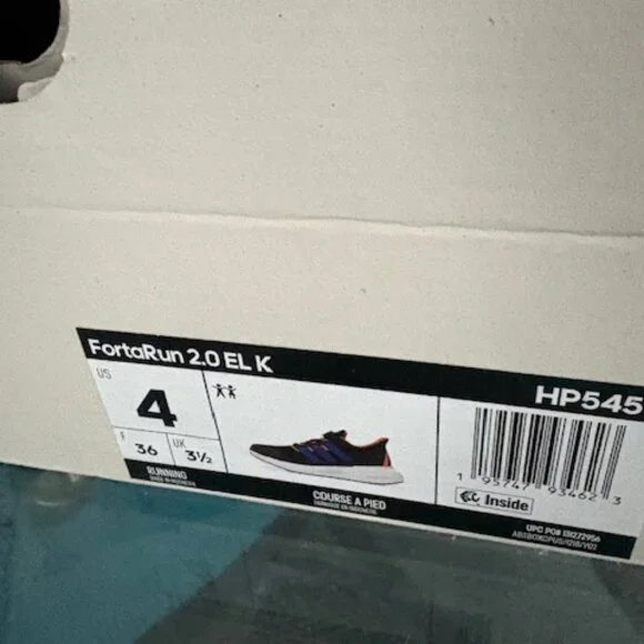 Brand New in Box Adidas FortaRun 2 Size 4 - Picture 4 of 8